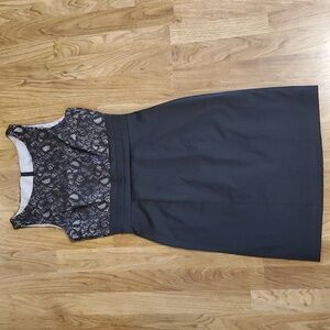 H&M Sleeveless Black Lace Cocktail Party Sheath Dress Like New Womens Size 8
